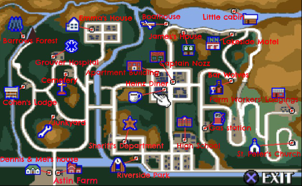 Mizzurna Falls map (source GameFAQs)